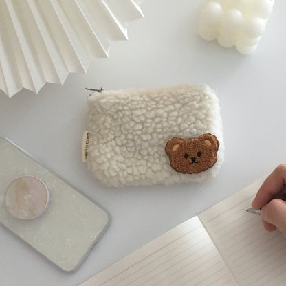 [Made To Order]Teddy Mini Zipper Pouch