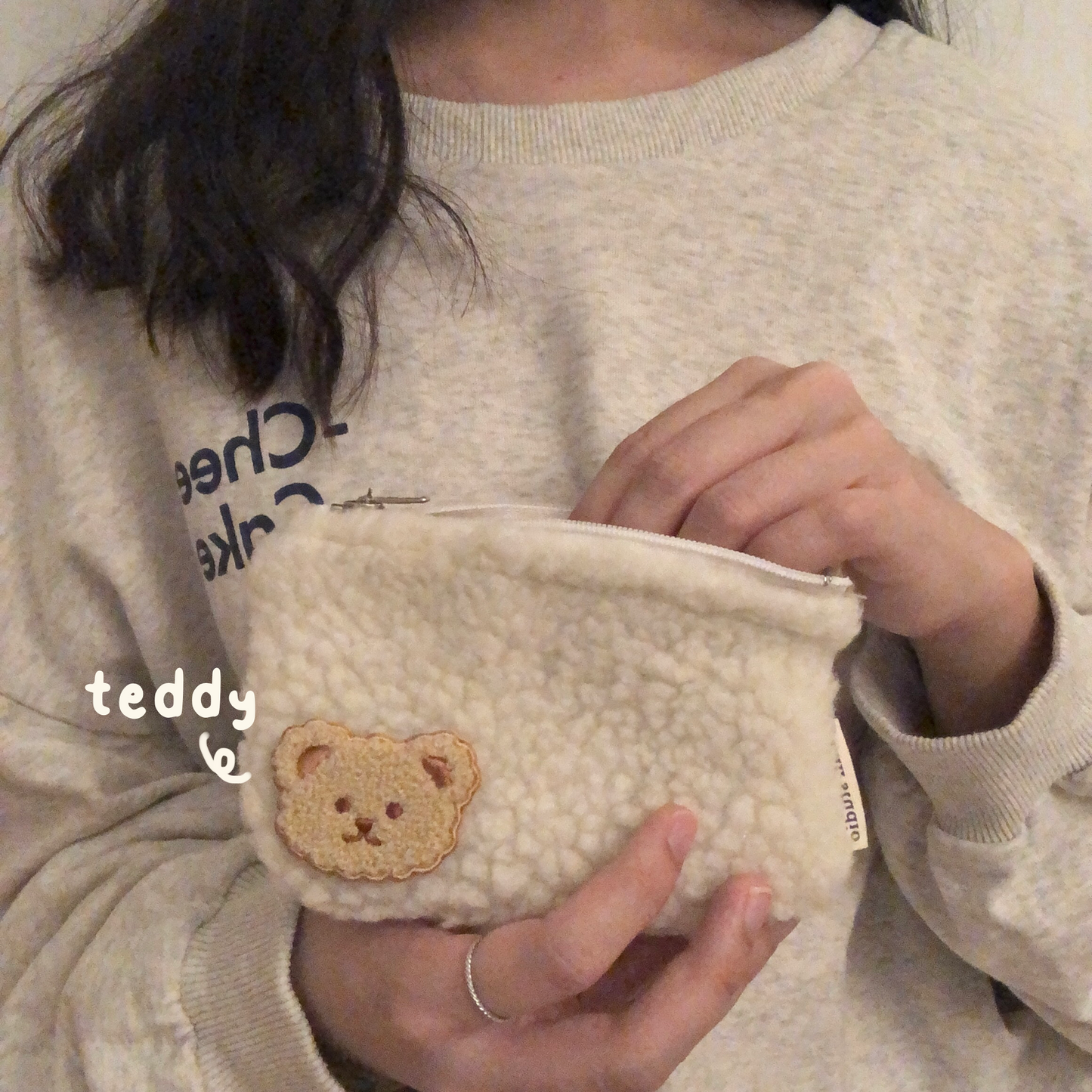 [Made To Order]Teddy Mini Zipper Pouch