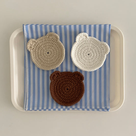 [Ready Stock]Cookie Bear Crochet Coaster